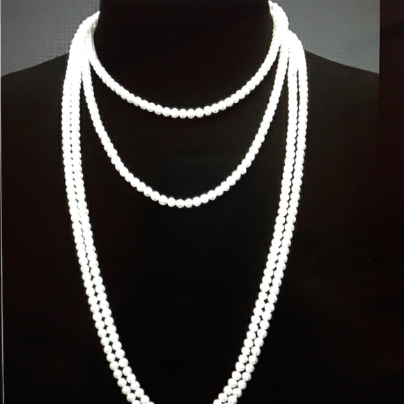 100" Cultured Freshwater Pearl Necklace 7-8 mm - Picture 2 of 4